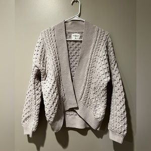Chenille beige cardigan from Abercrombie